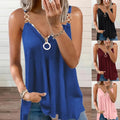 Ärmelloses Camisole mit V-Ausschnitt und Reissverschluss