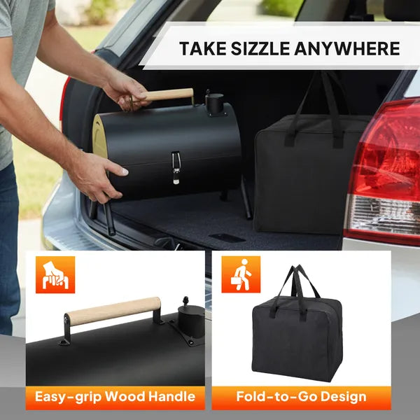 Portabler Holzkohlegrill für Outdoor