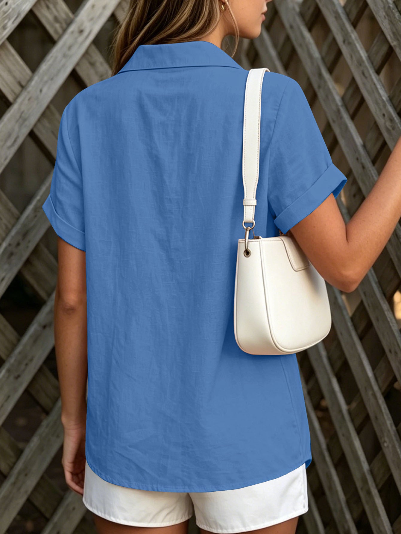 Sommerbluse mit Knopfleiste