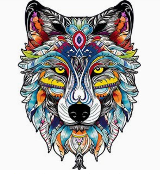 Holzpuzzle Wolf – Irreguläres Design