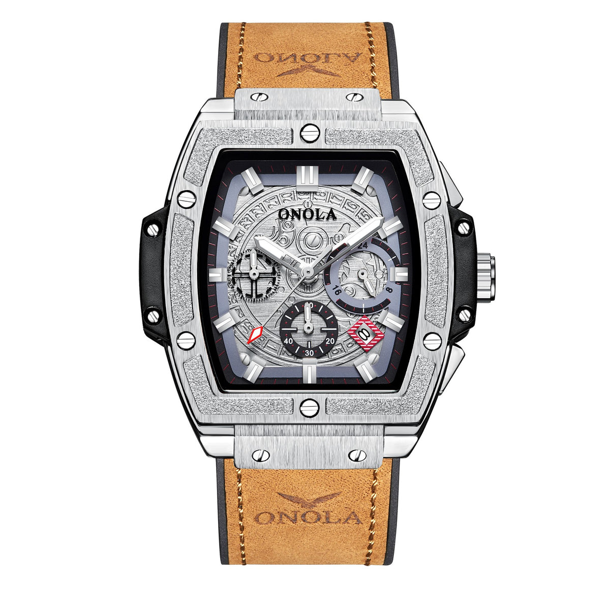 Multifunktionale Herren-Quarzuhr aus Leder – Bild 8 | LuxeStyle