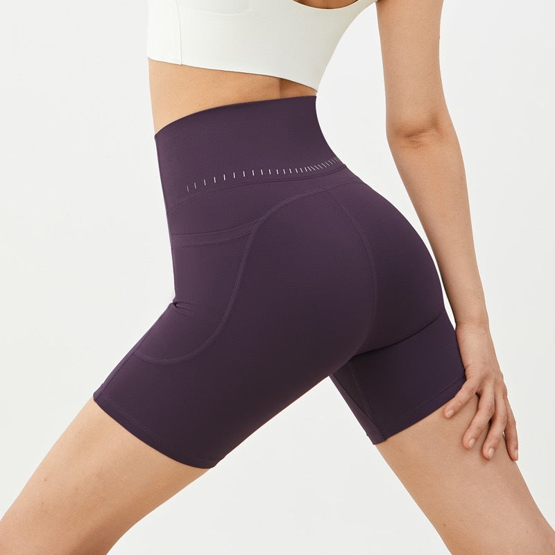 High-Waist Workout Shorts mit Po-Lifting-Effekt