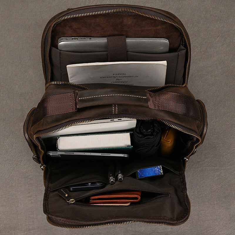 Retro-Leder-Rucksack