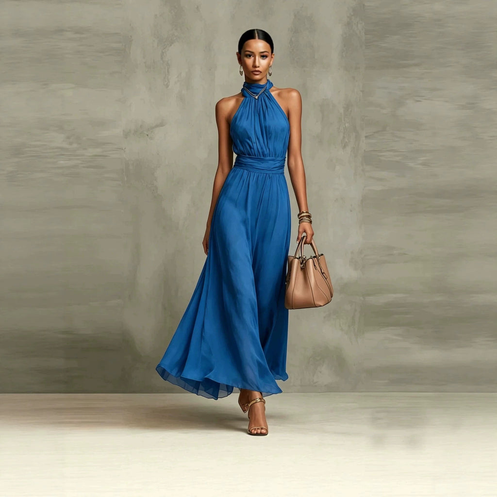 Resort-Kleid mit taillierendem, figurbetontem Plisseerock – Bild 2 | LuxeStyle
