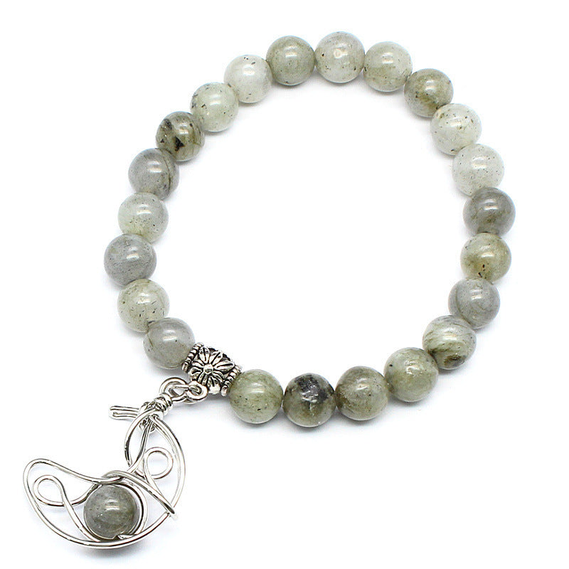 Naturstein-Armband mit runden Kristallperlen – Bild 7 | LuxeStyle