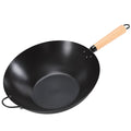 Wok aus Karbonstahl mit flachem Boden