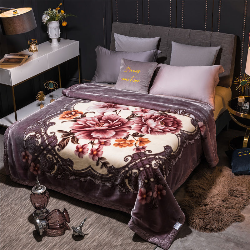 Warme Doppel-Lagen Coral-Fleece-Decke