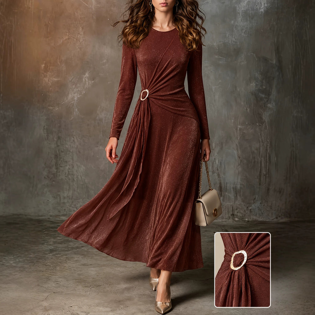 Elegantes, figurbetontes Etuikleid mit Langarm | LuxeStyle
