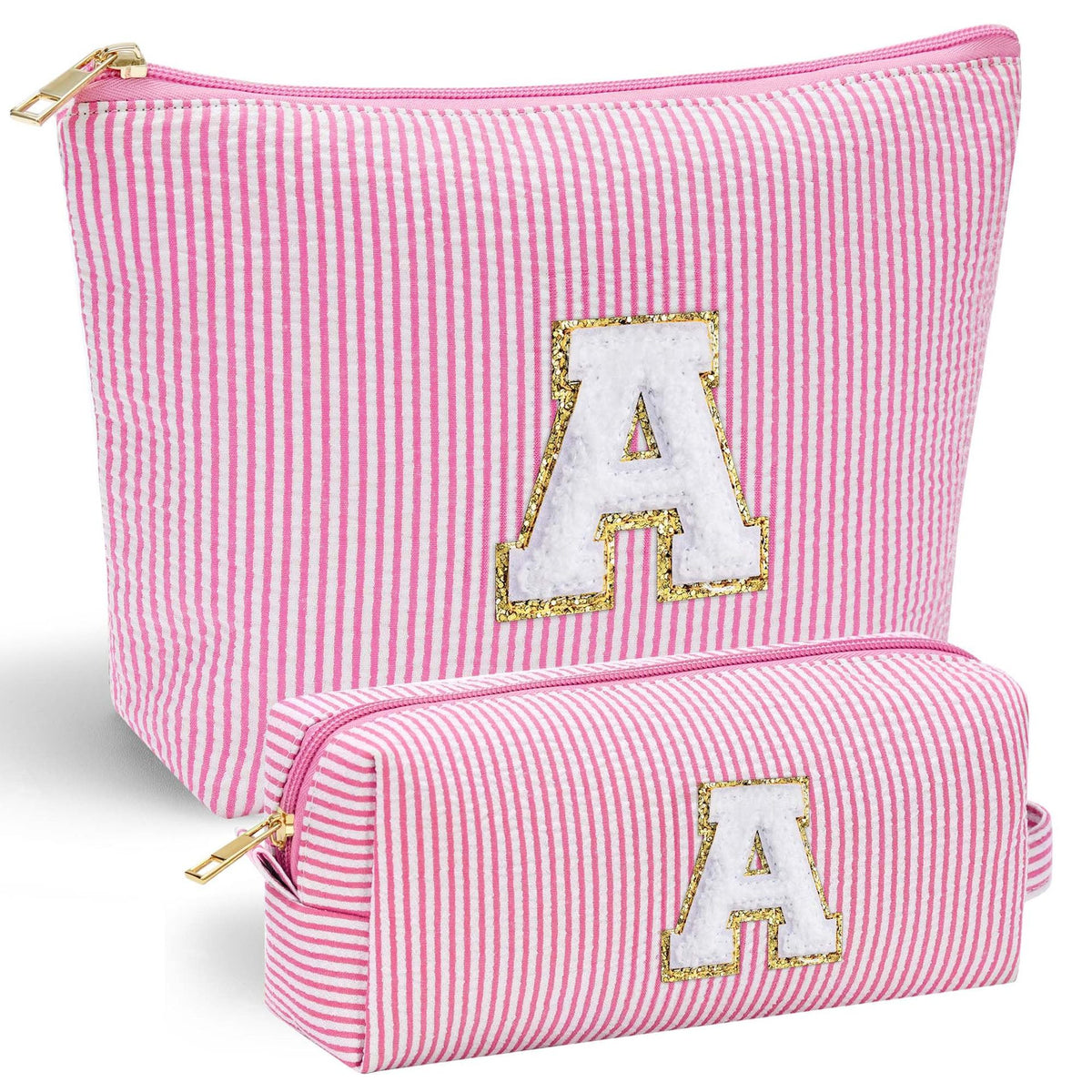 Bestickte Make-up-Tasche mit Buchstaben – Bild 2 | LuxeStyle