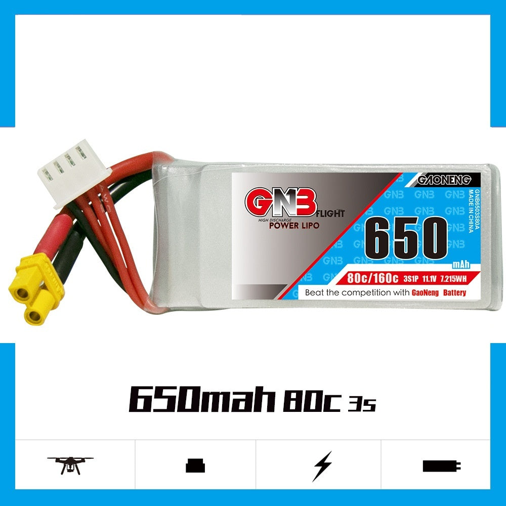 GNB 650mAh 3S 11.1V 80C LiPo Akku