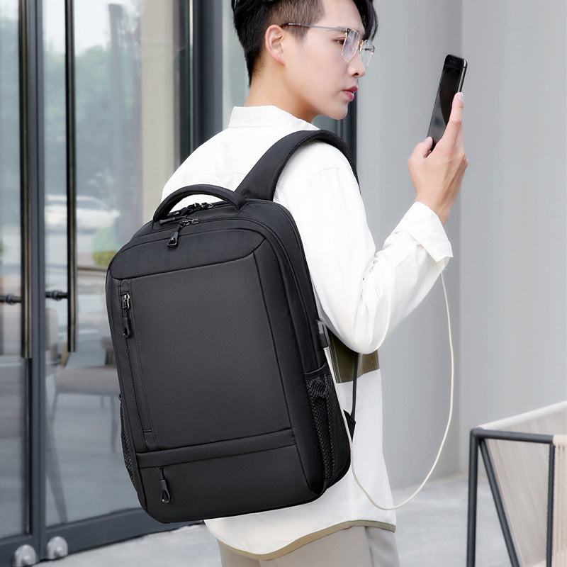 Männer-Computerrucksack – Schwarz – Bild 4 | LuxeStyle