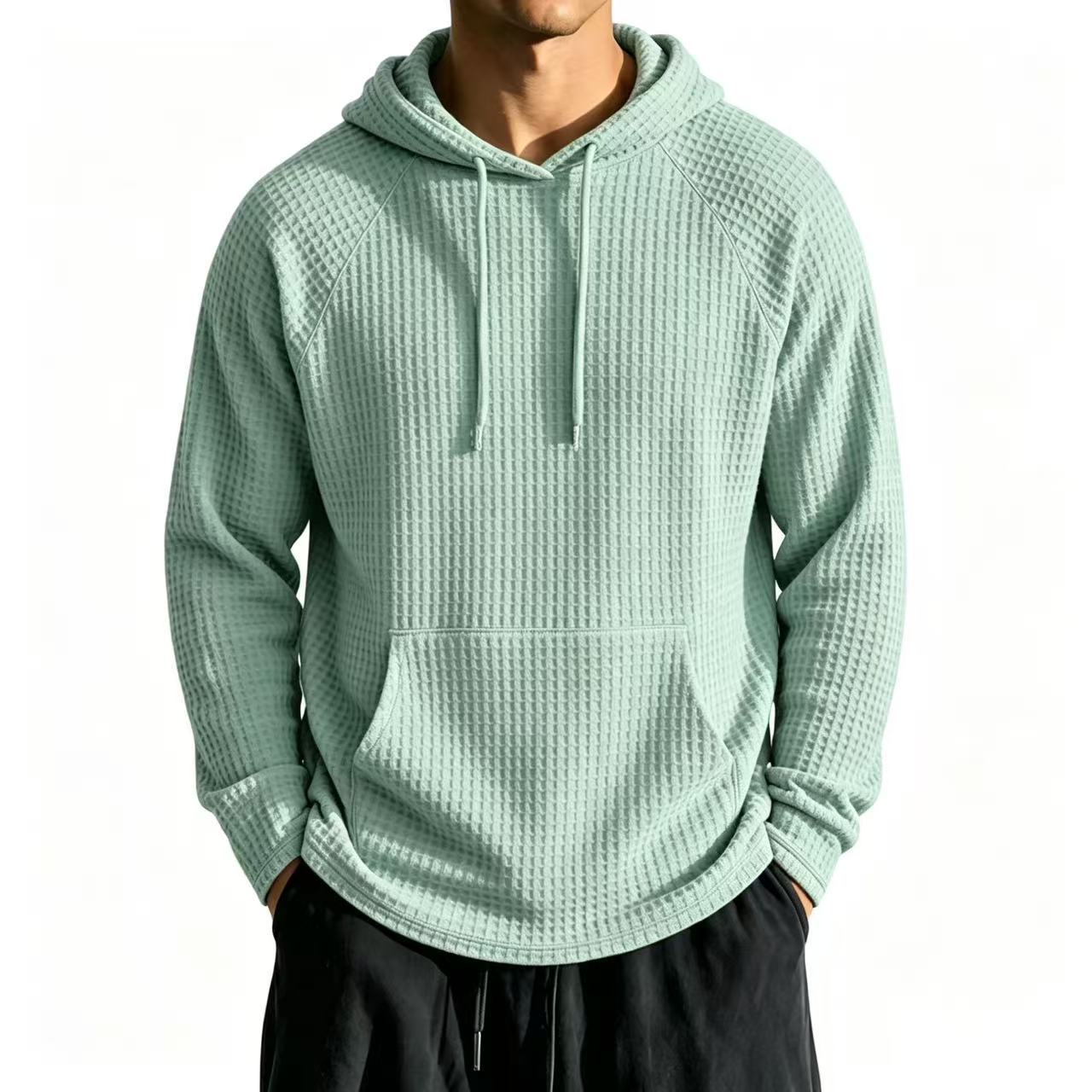 Herren Kapuzenjacke aus Waffelstrick