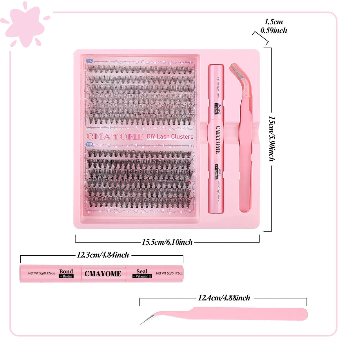 DIY Einzelne Cluster-Individuelle Falsche Wimpern Natürliche Dicke Gem