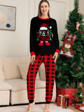 Weihnachts Pyjama-Set im rot-schwarzen Karomuster