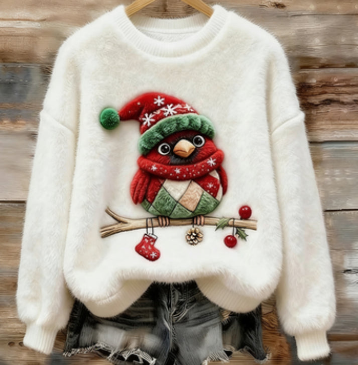 Hoodie mit Tiermotiven und Rundhalsausschnitt