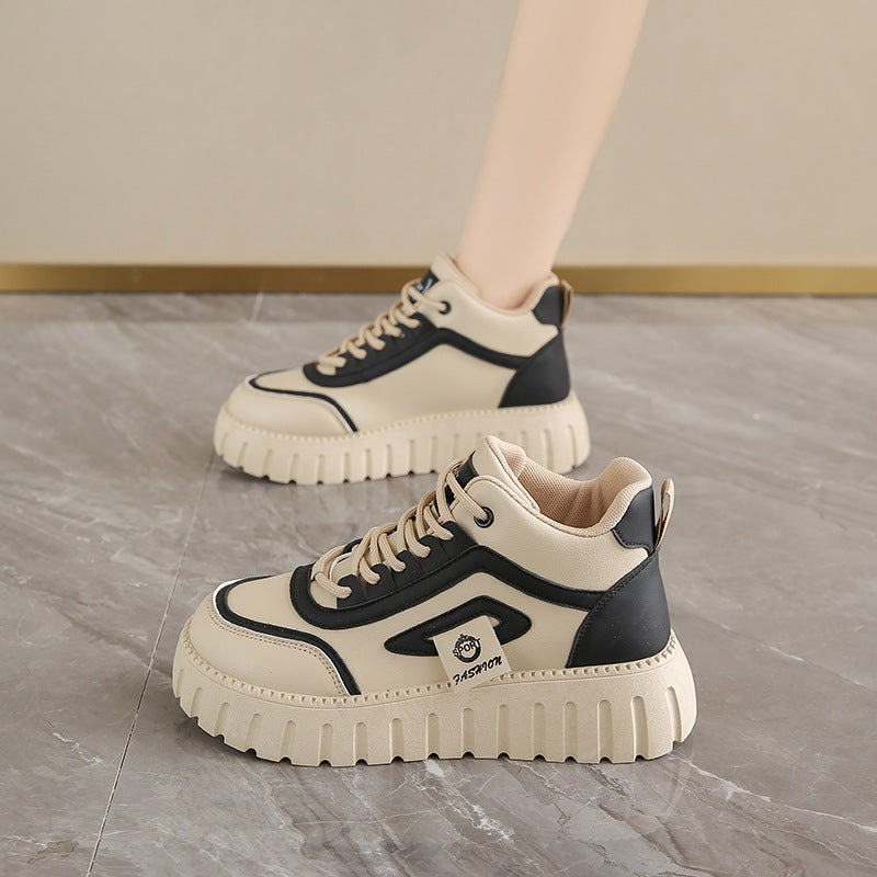 Atmungsaktive High-Top Sneaker mit Chunky-Sohle