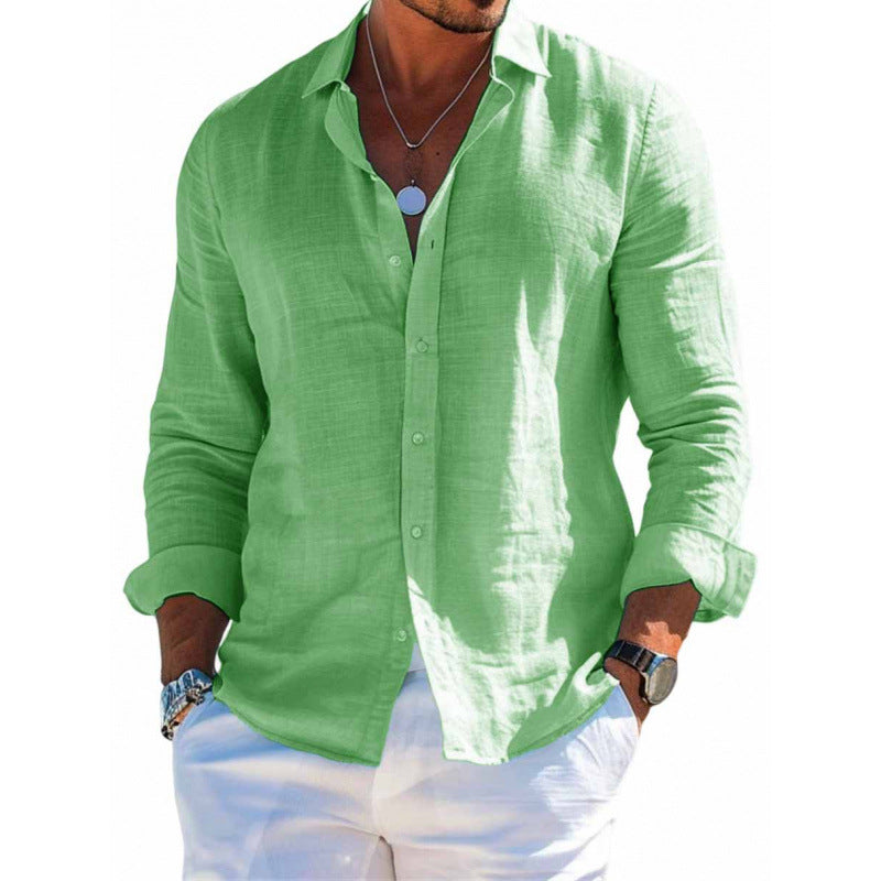 Langarm-Herren-Shirt mit lockerer Passform – Bild 8 | LuxeStyle