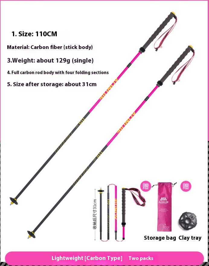 Zusammenklappbarer Carbon-Trekkingstock 110 cm – Bild 16 | LuxeStyle