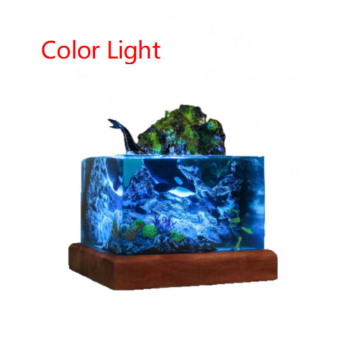 Orca & Diver Epoxy Resin Tischlampe – Bild 5 | LuxeStyle