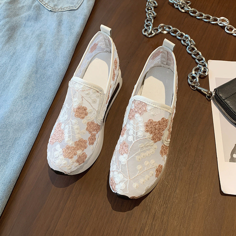 Damen Mesh-Sneaker mit Keilabsatz