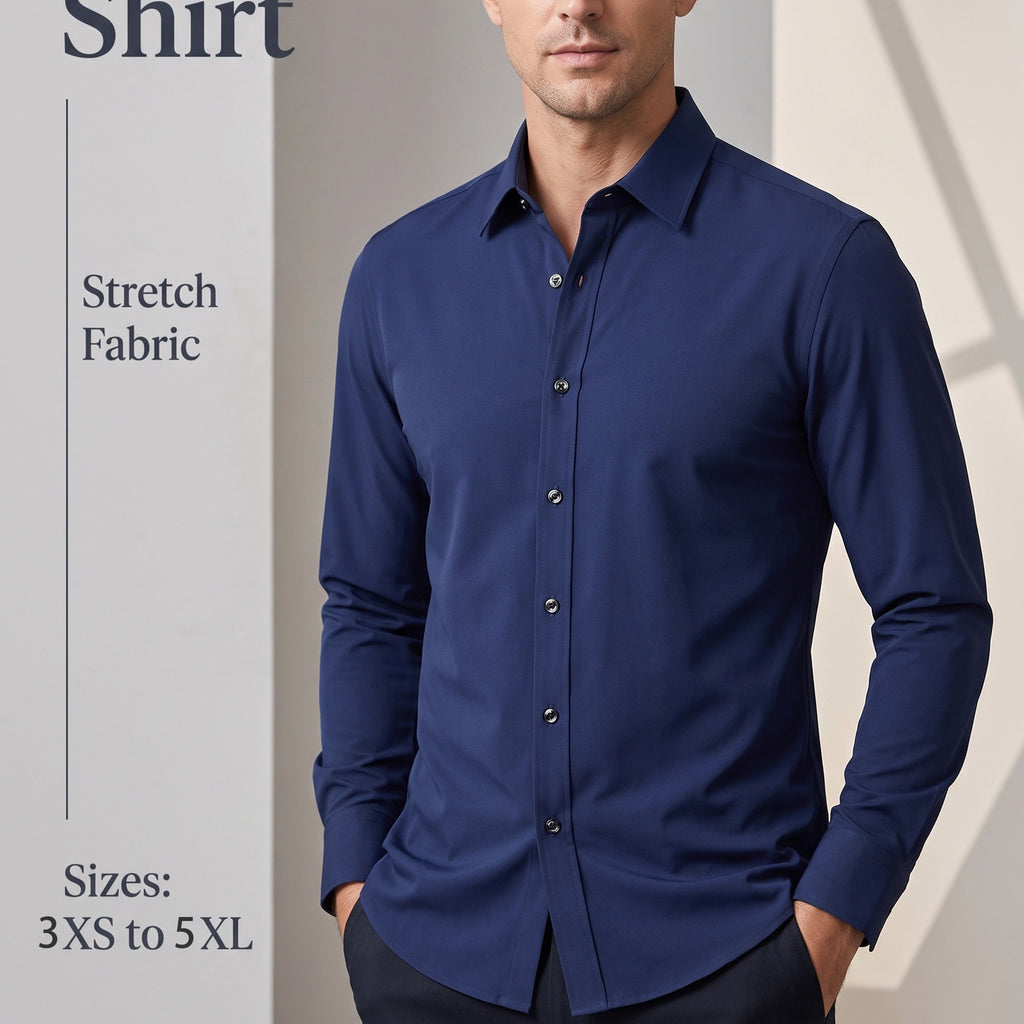 Langarm-Business-Hemd – natürliche Farbe – Bild 6 | LuxeStyle
