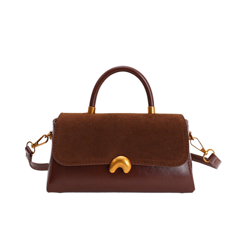 Henkeltasche «Lune» · Top-Handle mit Gold-Clip, Crossbody