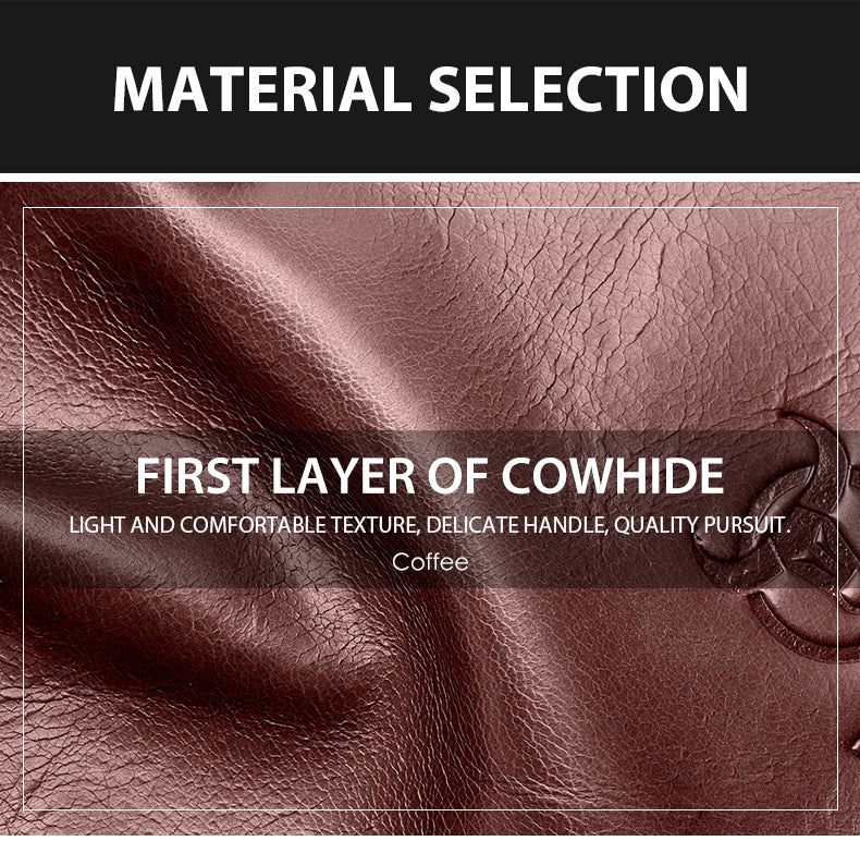 Cowhide-Messenger Tasche mit Magnetverschluss | LuxeStyle