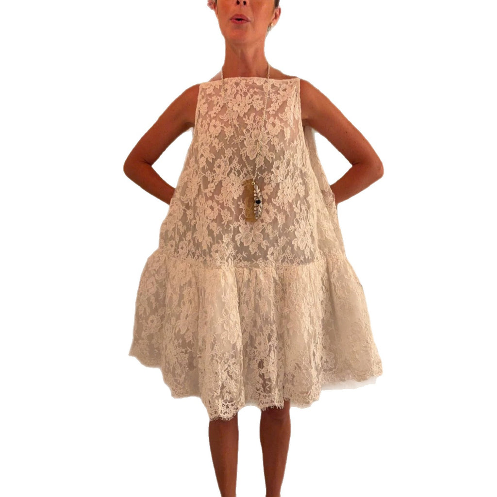 Weisses Babydoll-Kleid