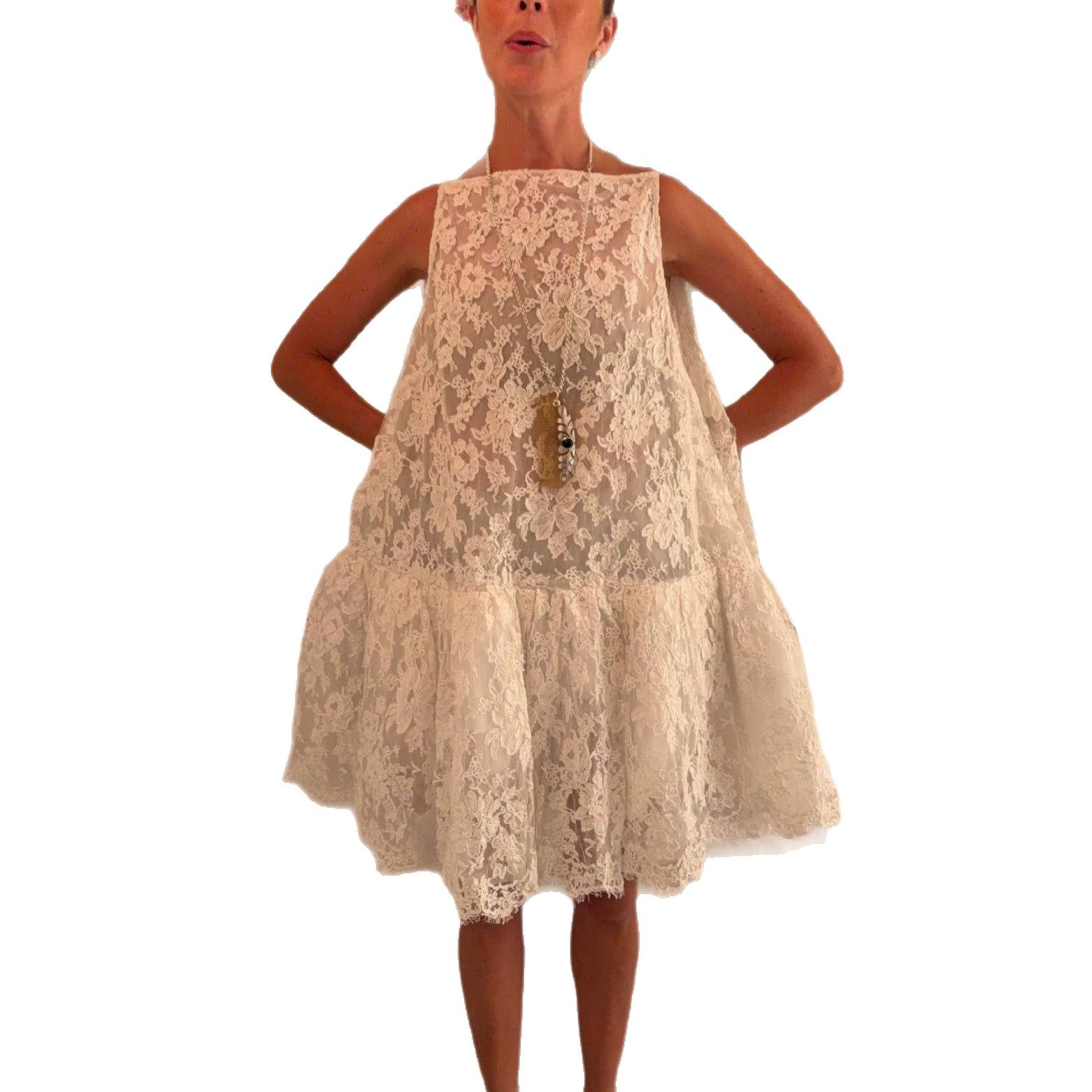 Weisses Babydoll-Kleid