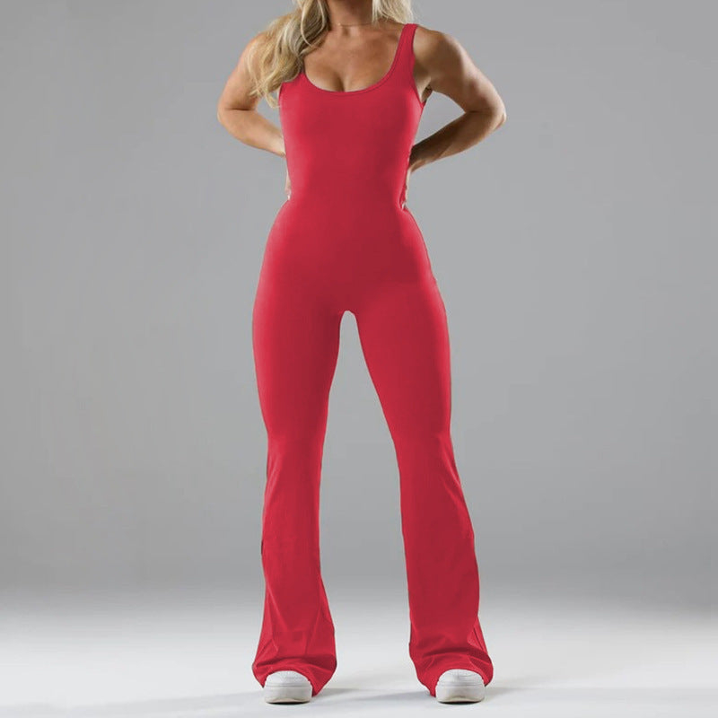 Nahtloser Yoga-Bodysuit mit Cut-Outs