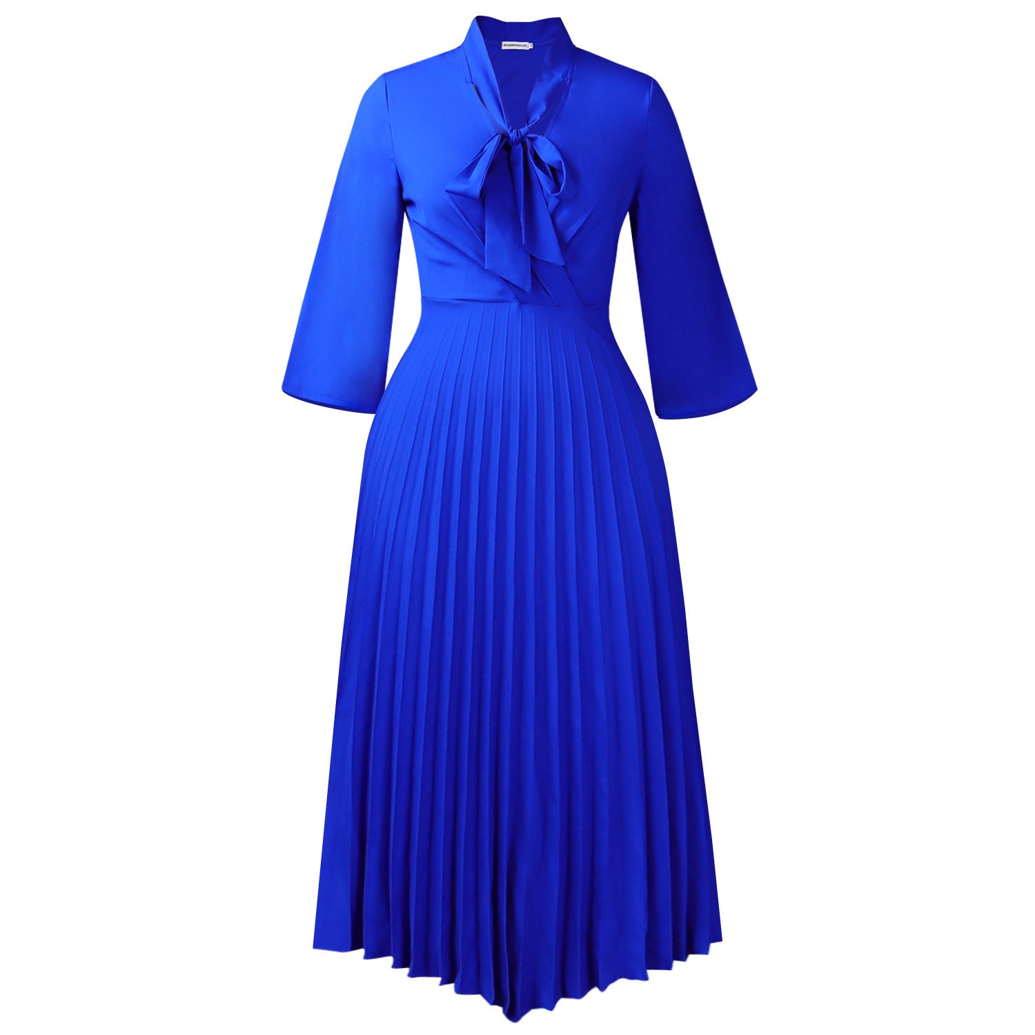 Elegantes asymmetrisches Plisseekleid mit Schnürung