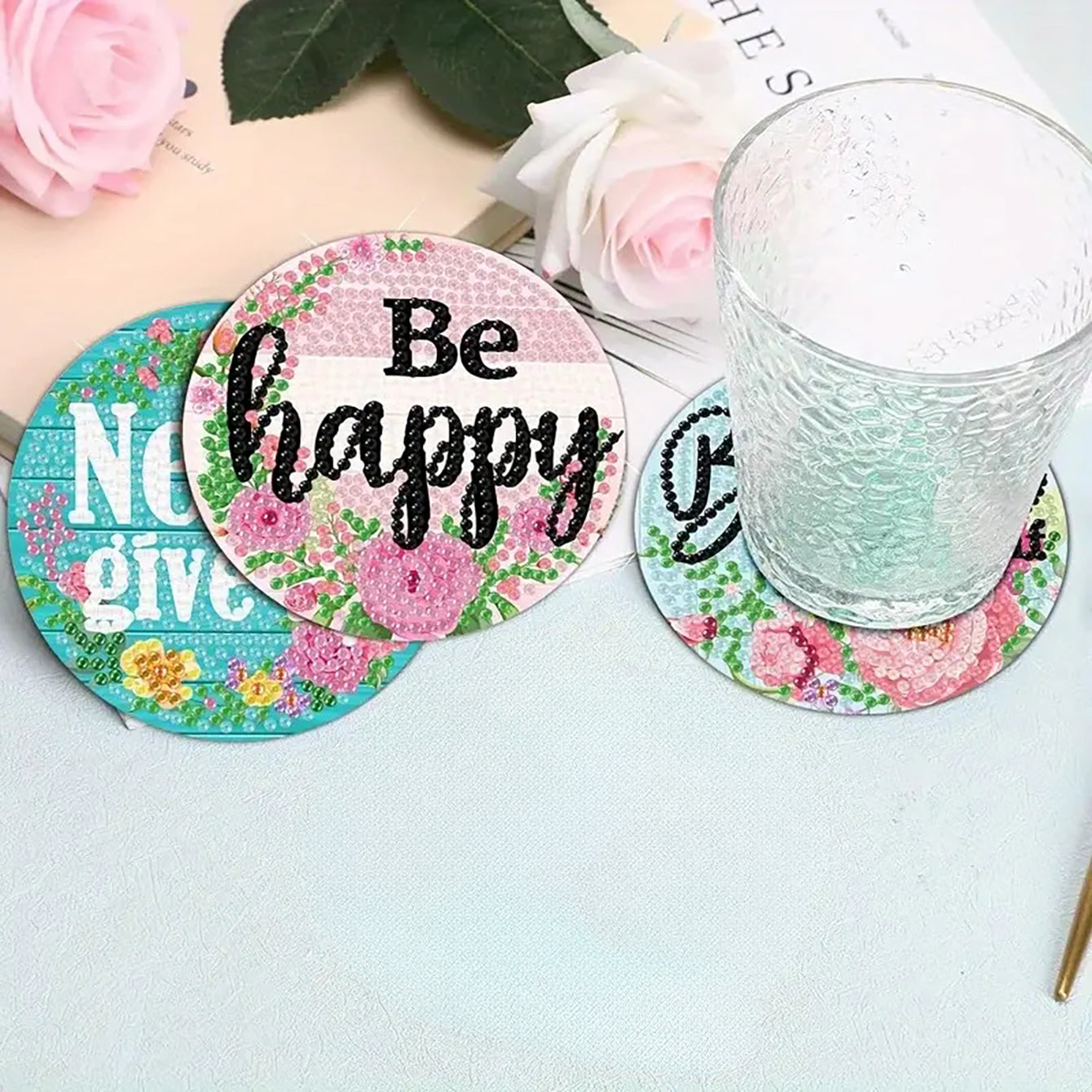 DIY Diamantmaler Coaster-Set für Anfänger