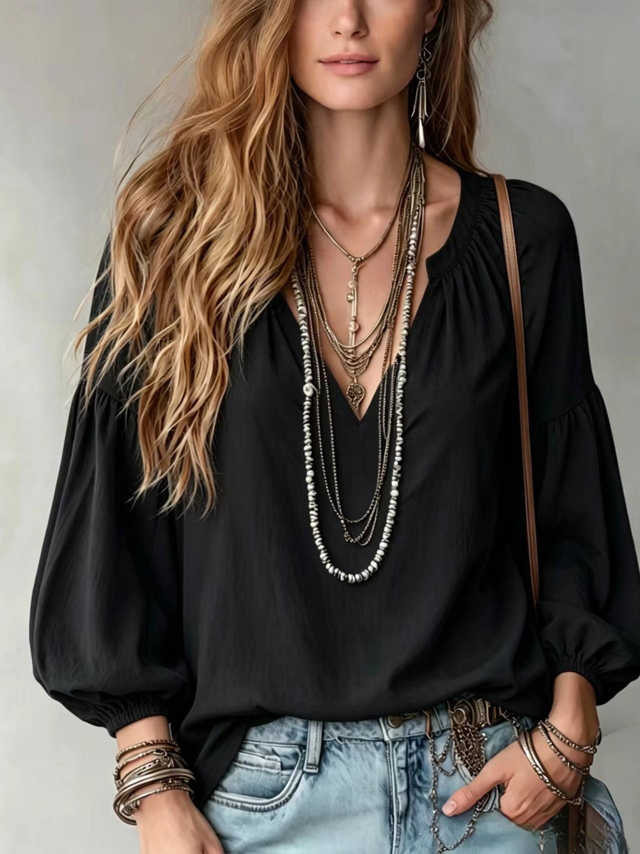 Weites Langarmshirt