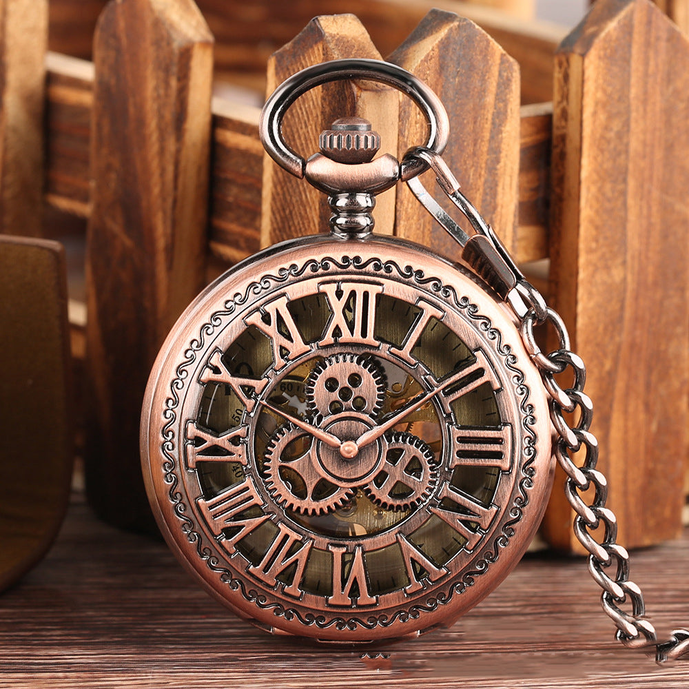 Retro Flip Halsketten-Taschenuhr