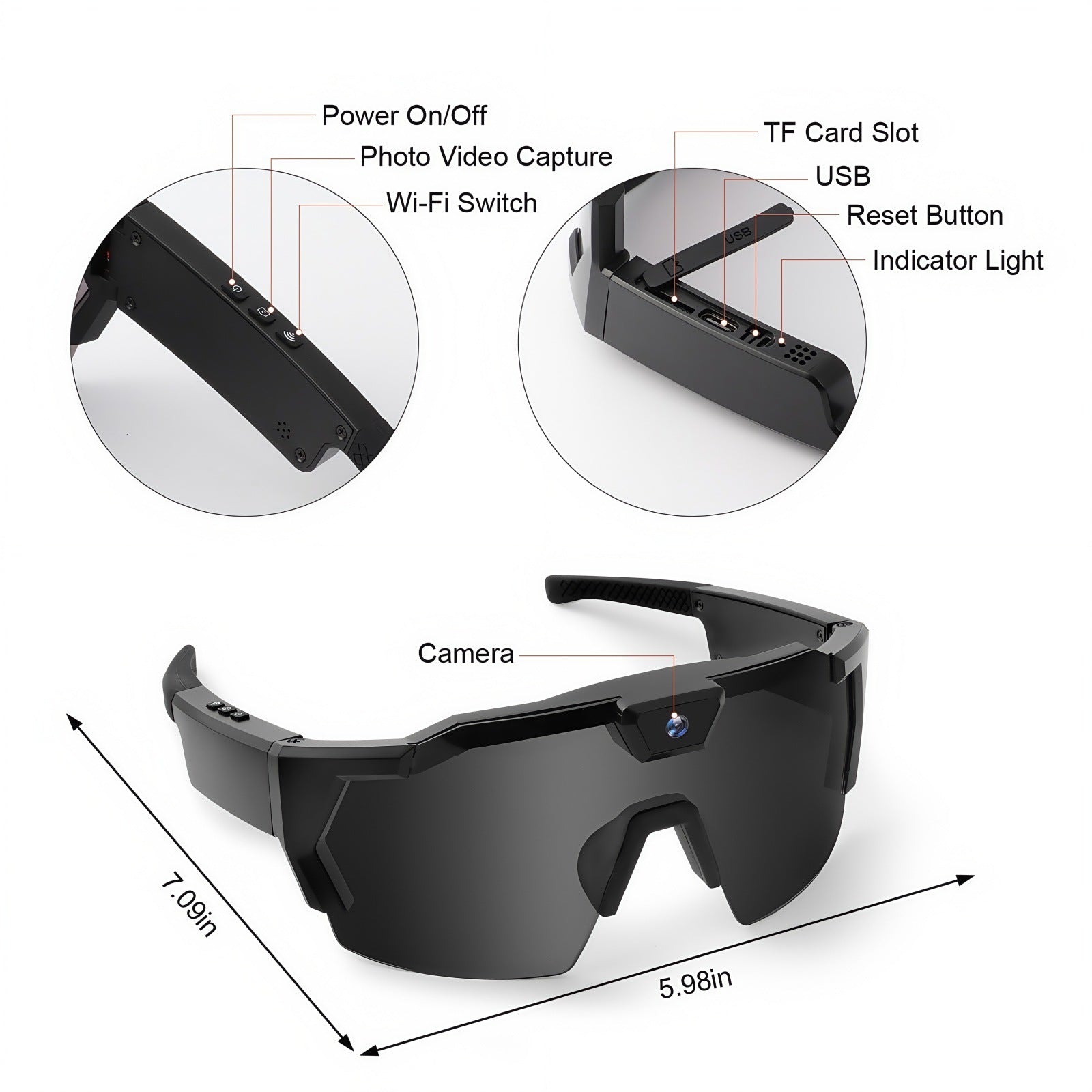 Sportbrille mit Kamerafunktion