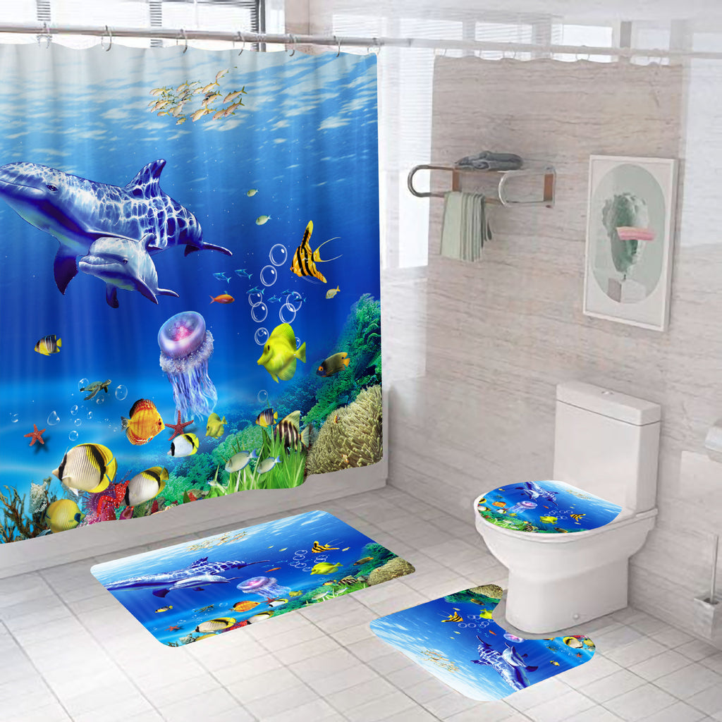 Duschvorhang-Set Unterwasserwelt – Bild 7 | LuxeStyle
