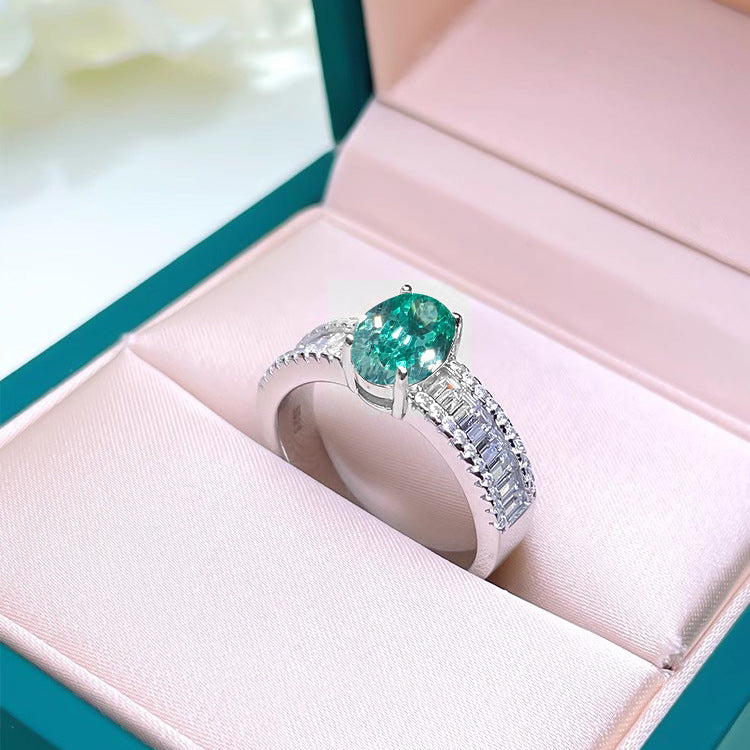 Paraiba-Tourmalin-Ring mit Diamanten