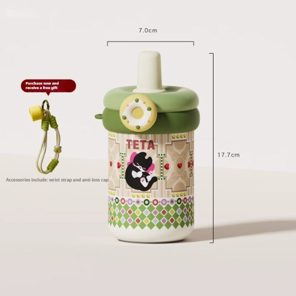 Trinkflasche mit Tragegurt – 450 ml – Bild 5 | LuxeStyle