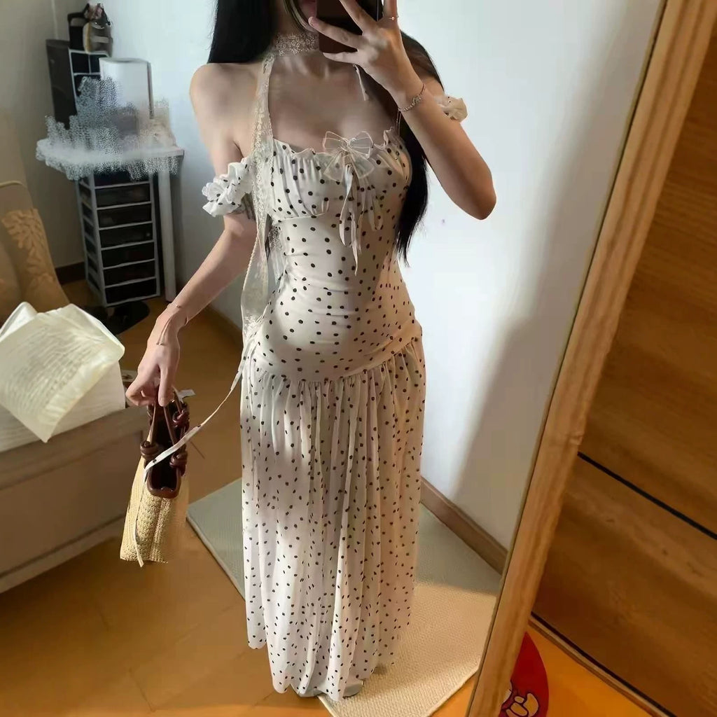 Retro Polka-Dot Camisole-Kleid für Damen