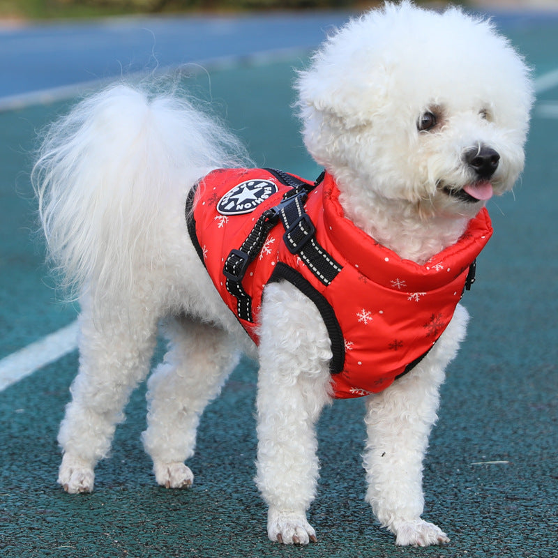 Hundemantel aus Baumwolle mit dicker Fleece-Innenseite