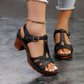 Peep Toe Keilabsatz Plateau Sandalen – Bild 1 | LuxeStyle