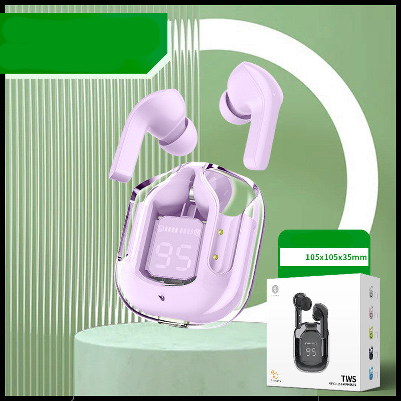Mini-Transparente Bluetooth-Ohrhörer mit Ladebox – Trend-Modell