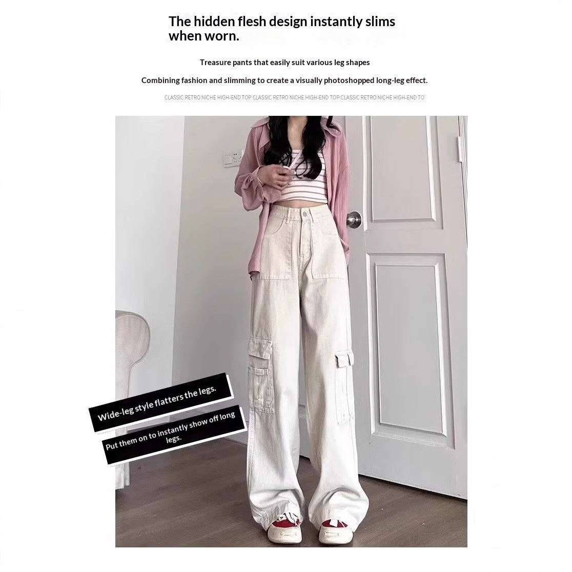 Weite Hose mit hohem Bund für kleine Grössen