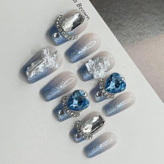 Handgemachte Cat's Eye Nägel zum Aufkleben