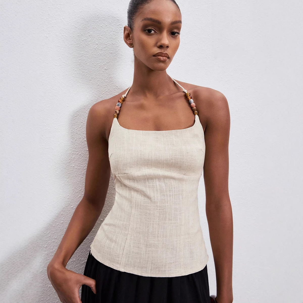 Damen Slim-fit Top mit eckigem Ausschnitt – Bild 6 | LuxeStyle