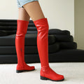 Overknee-Stiefel mit flachem Absatz