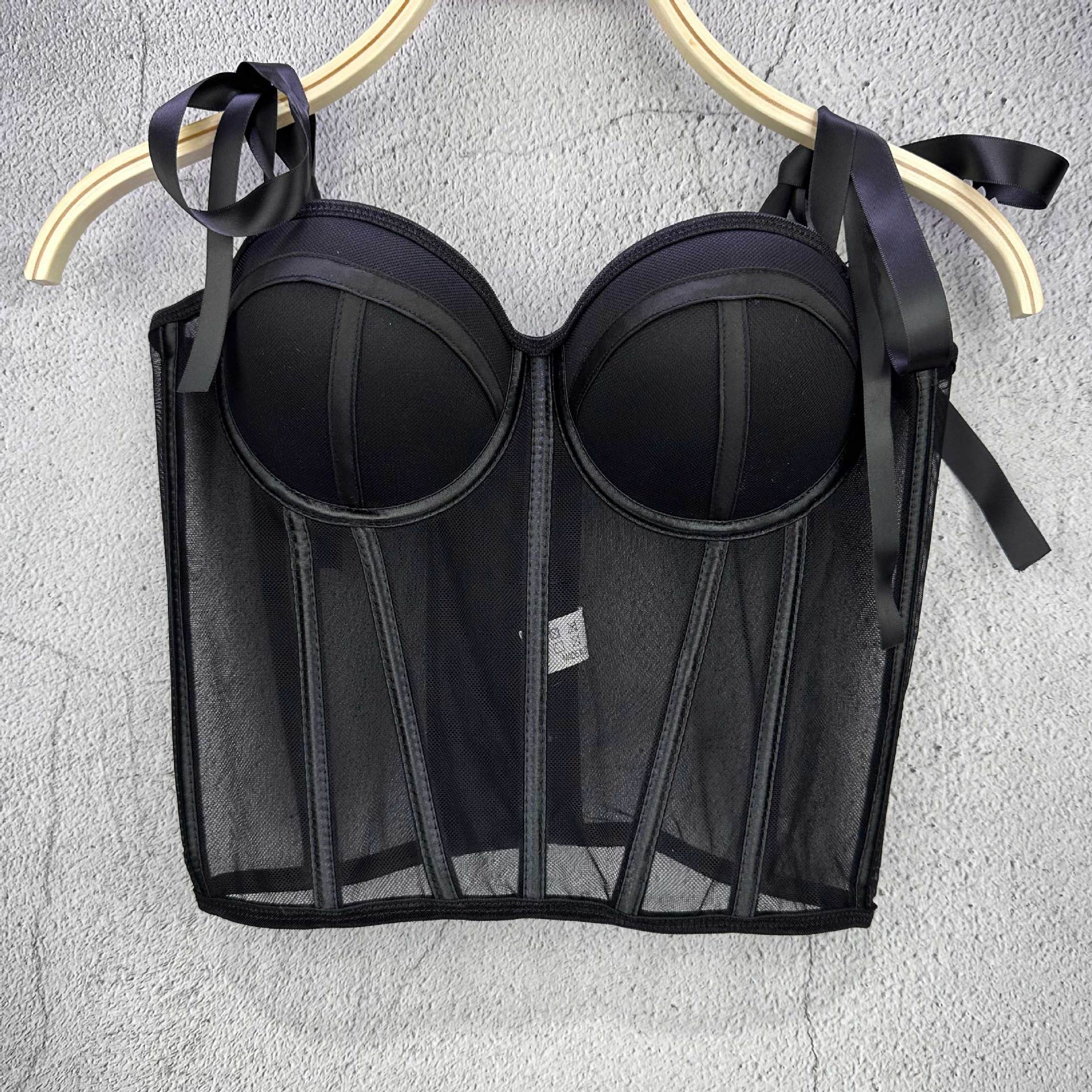 Bandeau-Top mit Taillenschnürung