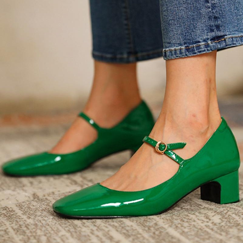 Elegante Mid-Heel Pumps mit eckiger Kappe – Bild 4 | LuxeStyle