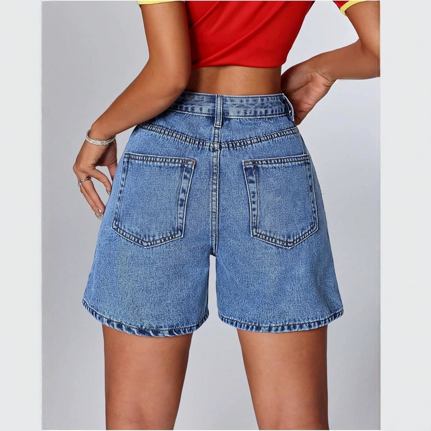 Stylishe Slim-Fit Denim Shorts für Damen