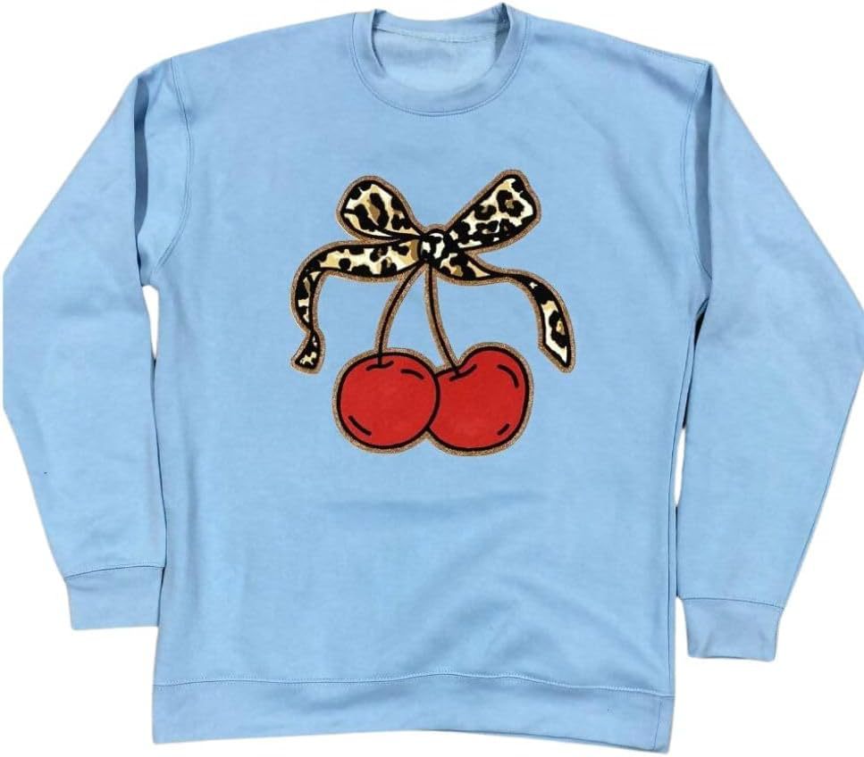 Sweatshirt mit Leoparden-Kirschen-Print